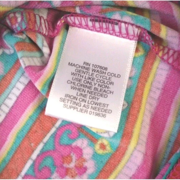 Liz Claiborne Pink Paisley Short Sleeve Dress sz M Womens Flowy Comfort Fit - Picture 10 of 10